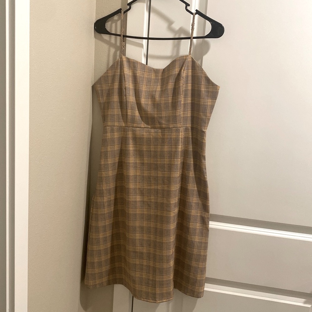 Checkered Mini Dress Women L